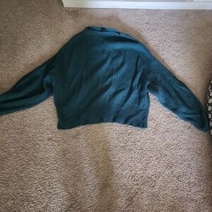 City Chic M Green mock neck sweater